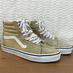 Vans Sk8-Hi Suede/Canvas High Top Sneaker Mens Sz 6 Womens 7.5 Taos Taupe